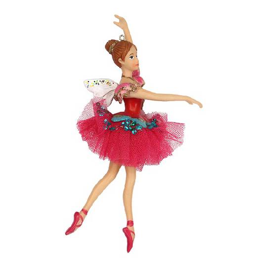 Resin Nutcracker Ballerina, Pink Skirt 14cm *ETA Nov